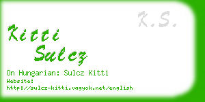 kitti sulcz business card